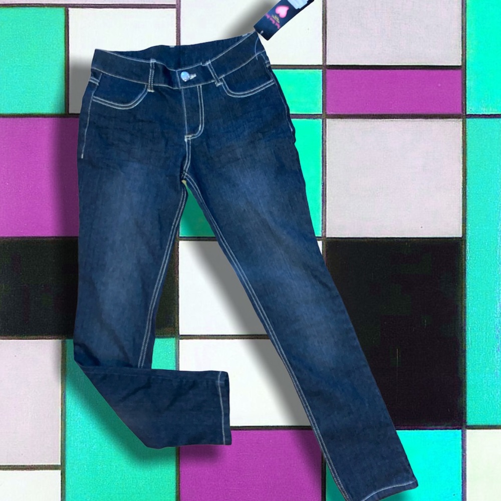 Triple hearts girls dark wash skinny jeans size 14